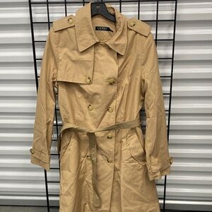 Lauren Ralph Lauren Khaki Trench Coat with Belt